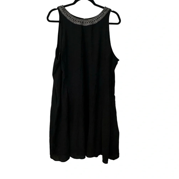 Old Navy Women’s Sleeveless Detailed Crewneck Lined Black Dress Size XXL GUC - Picture 1 of 9